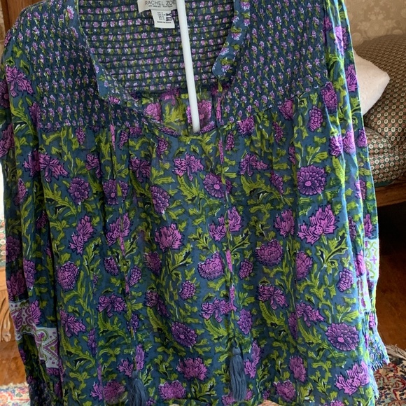 Rachel Zoe 100 percent cotton peasant blouse. Worn a‎ few times. - Picture 1 of 7